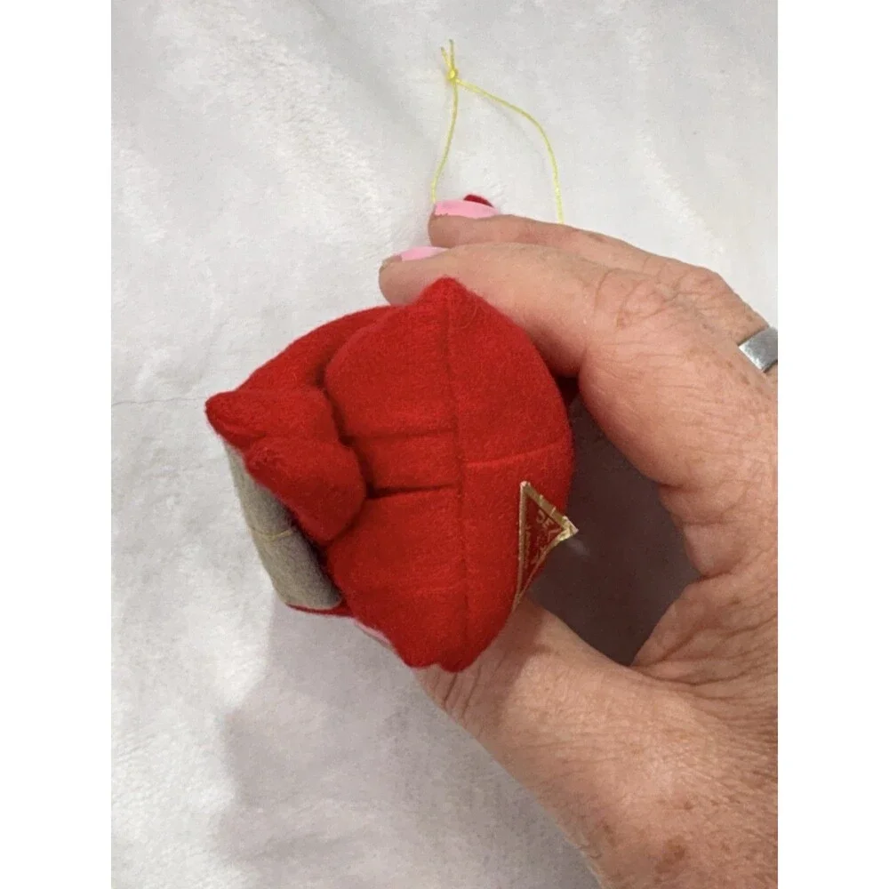 Knee Hugger Christmas Elf Ornament Vintage Red Felt Suit Japan Pixie Delta